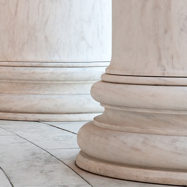 Photograph of white columns
