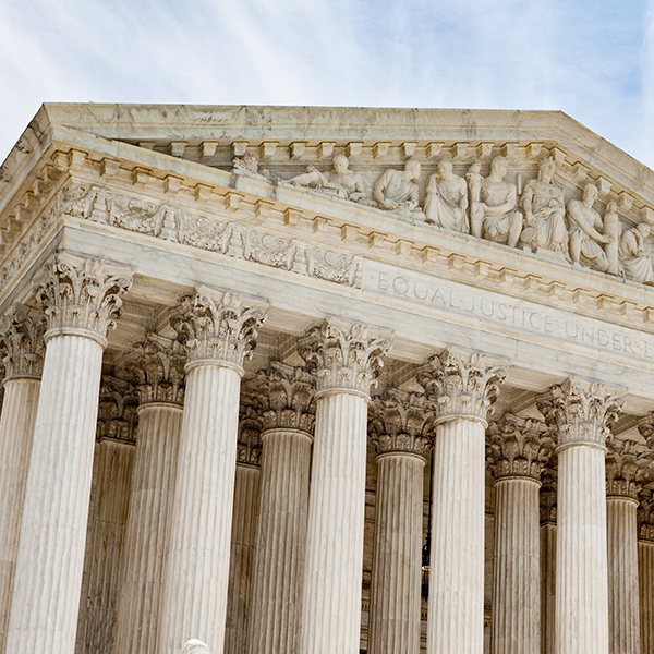 Front facade of the United States Supreme Court